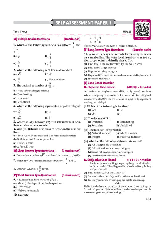 Oswaal CBSE Mathematics Part 1