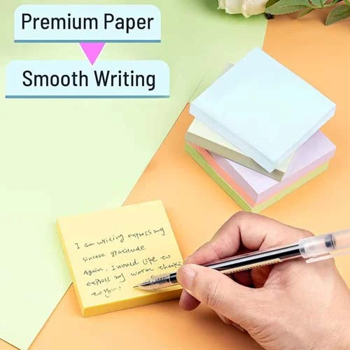 JC Stick Notes Multi Purpose Resuable 3×3 Inch Note Pad Neon Colors Strong Glue for Office School Home