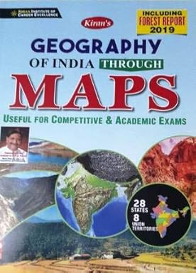 Kiran  GEOGRAPHY OF INDIA THROUGH MAPS USEFUL FOR COMPETATIVE and ACADEMIC EXAMS Paperback4337