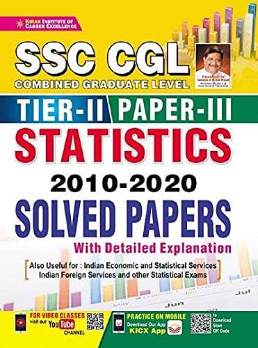 Kiran SSC CGL Tier 2 Paper 3 Statistics 2010-2020 Solved Papers English Medium