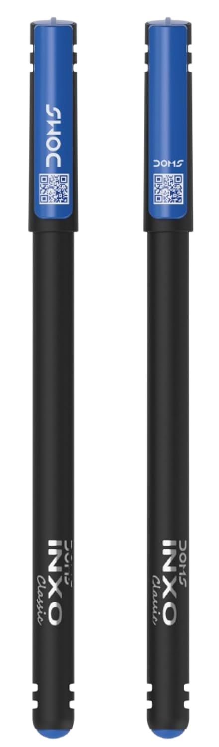 Doms Inxo Classic Ballpoint Pen The Writing Revolution ULV Ink Technology For Break Free And Smooth Writing Ink Colour Blue 0 Ballpen Pack For Daily Writing Use