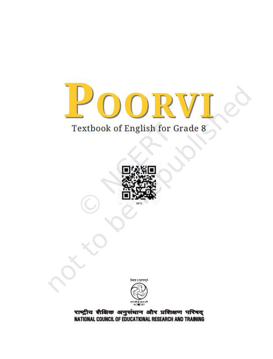 NCERT Poorvi Class 8 Textbook Of English For Grade 8 Latest Edition 2026-27 Code 0873