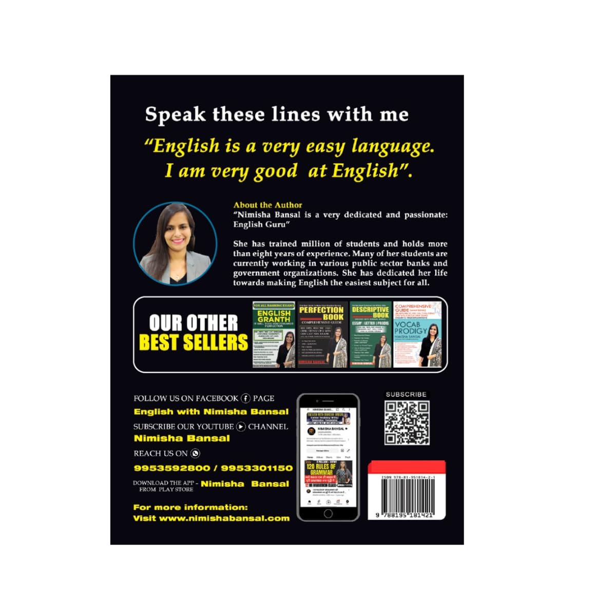 120 Rules of Grammar by Nimisha Bansal The Ultimate Guide Useful For SBI IBPS RRB GROUP D PO CLERK PRE MAINS SSC GD CGL CHSL And All Other Competitive Exams Based On New Latest Syllabus With Free Khatu Shyam Sticker