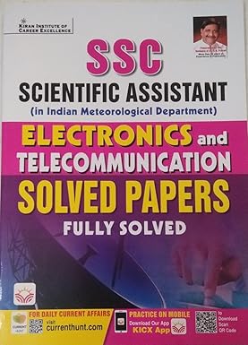 Kiran SSC Scientific Assistant Electronics and Telecommunication Solved Papers Fully Solved English Medium 3937