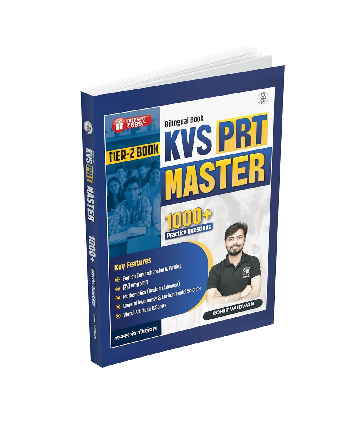 Rohit Vaidwan KVS PRT Master Tier-2 Exam Book Bilingual 1000+ Practice Questions Adhyayan Mantra Publications