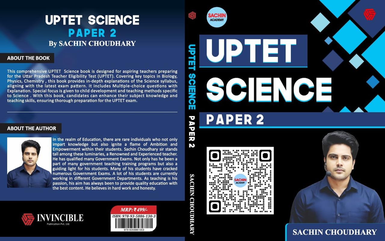 Invincible UPTET Paper 2 Science Bilingual Best Book By Sachin Choudhary 1st Edition 2026