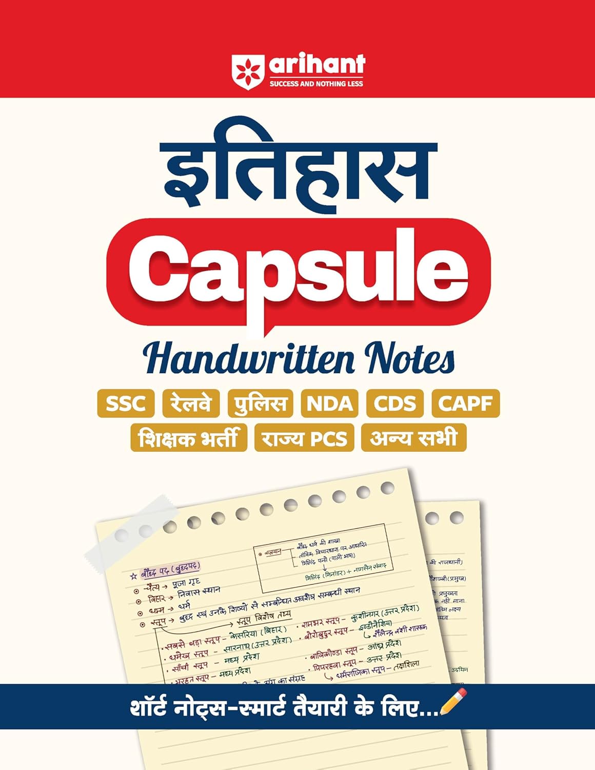 Arihant Capsule Handwritten Notes Combo Set of 6 Books Rajvyavastha Itihas Static GK Arthvyavastha Bhugol Vigyan 2025-2026 Hindi Medium for SSC Railway Police NDA CDS CAPF and All Other Competitive Exams