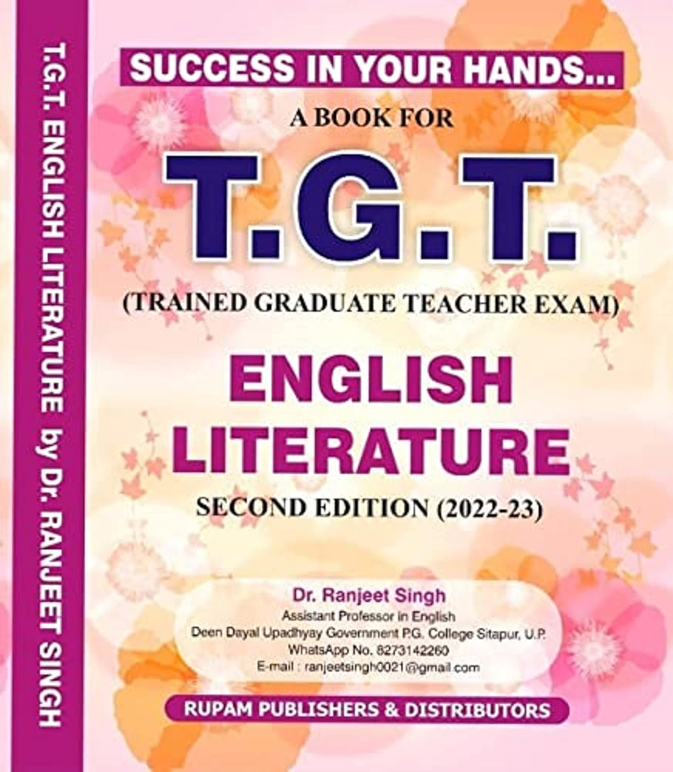 Rupam Publishers TGT Exam English Literature Complete Book By Dr Ranjeet Singh