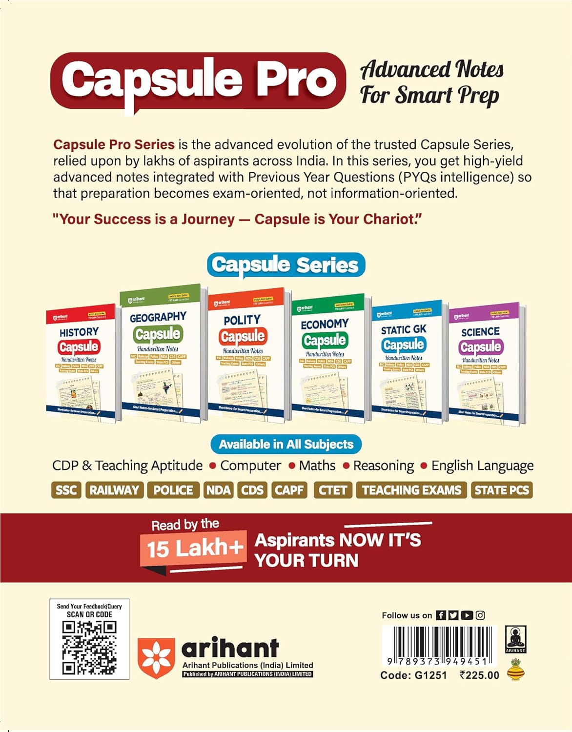 Arihant UGC-NET 2027 Paper-1 Capsule Pro Teaching and Research Aptitude Advanced Notes for Smart Prep English Medium