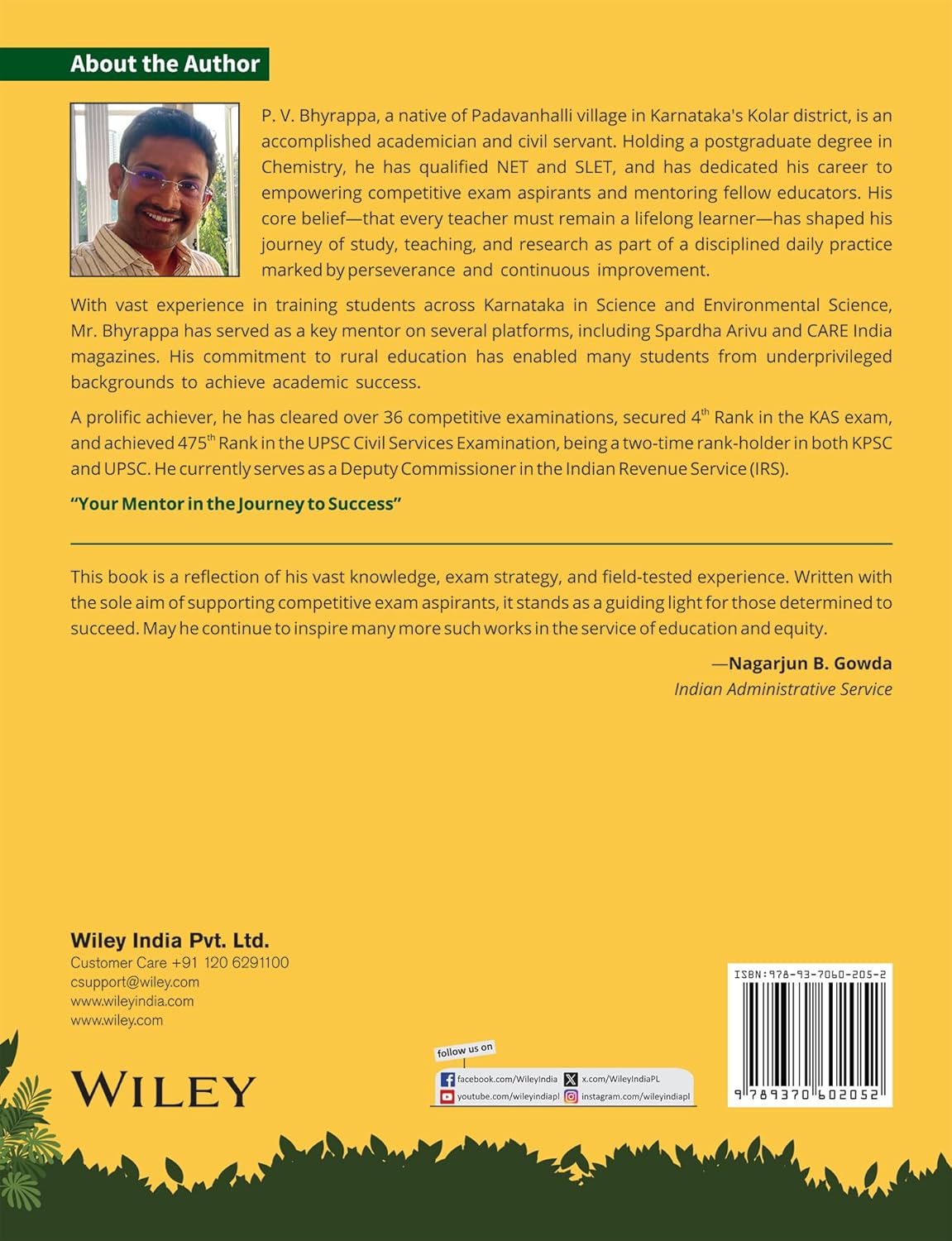 Wiley India Environment And Ecology By P V Bhyrappa IRS for UPSC Civil and State Services Exams