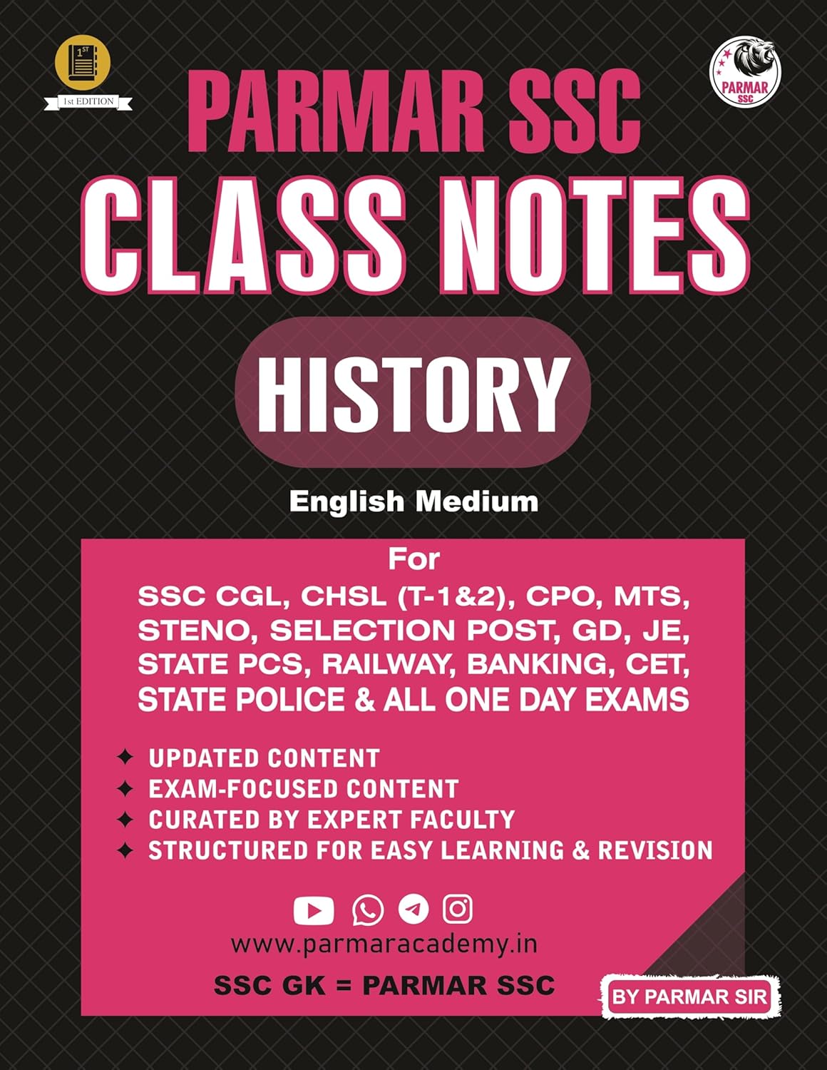 Parmar SSC Class Notes History Complete Book English Medium