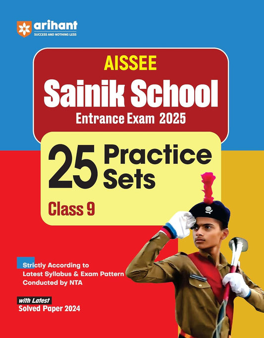 Arihant AISSEE Sainik School 2025 Class 9 Entrance Exam 25 Practice Sets Book English Medium