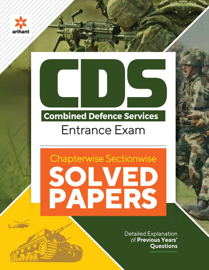 Arihant CDS Entrance Exam Solved Paper Chapterwise Sectionwise Hindi Medium