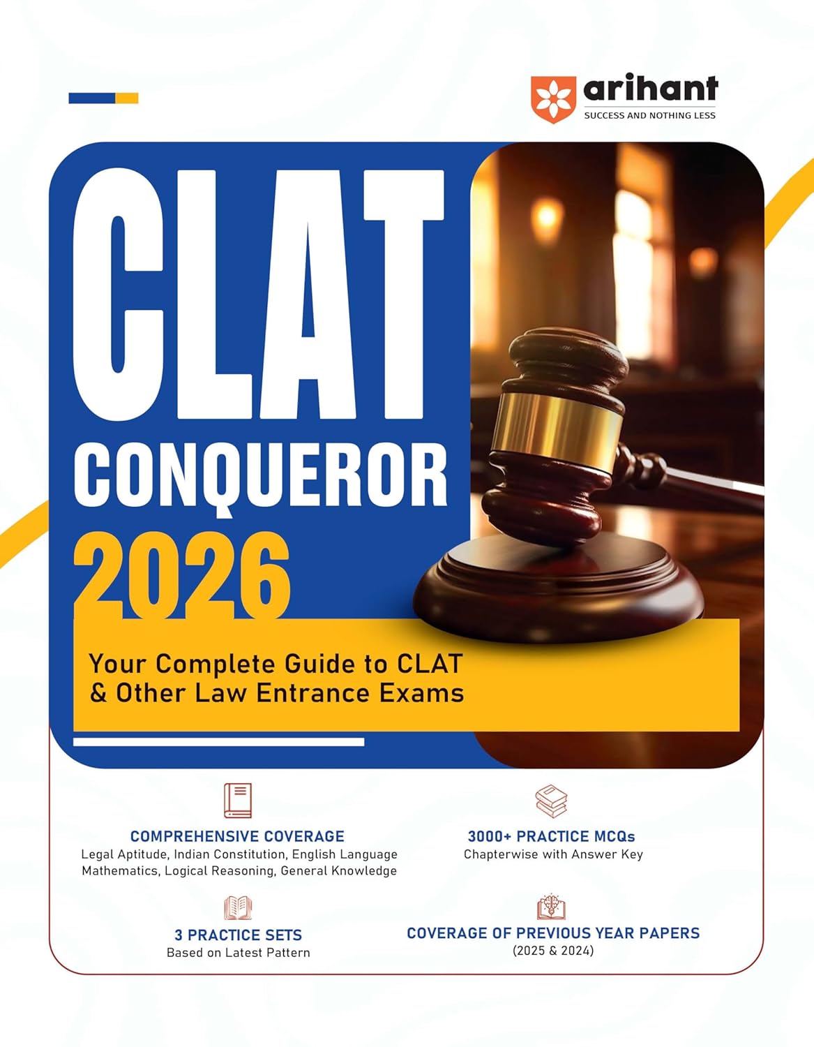 Arihant CLAT CONQUEROR Exam 2026 Study Guide for CLAT and Other Law ...