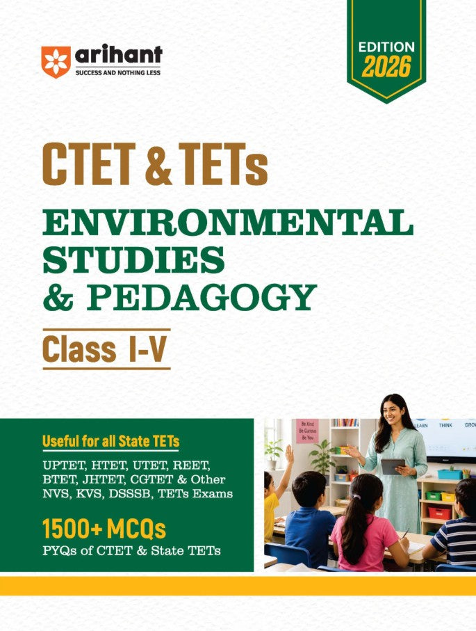 Arihant CTET and TETs 2026 Environmental Studies and Pedagogy for Class 1 to 5 1500+ MCQs with PYQs of CTET and State TETs Useful for UPTET HTET REET DSSSB KVS and Other TET Exams