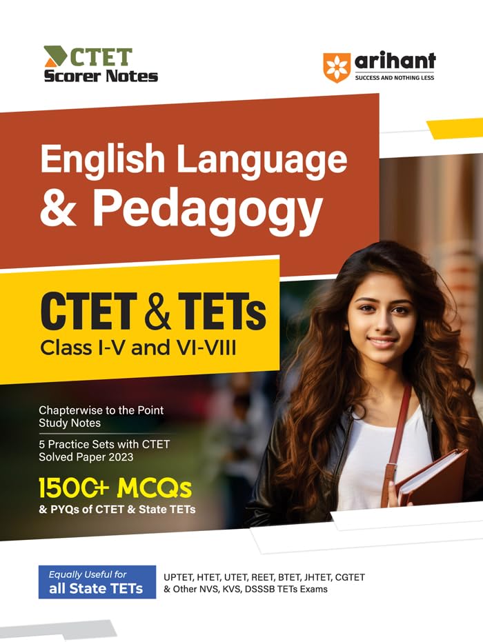 Arihant CTET and TETs English Language and Pedagogy Book With 5 Practice Sets for Primary and Junior Level Exam
