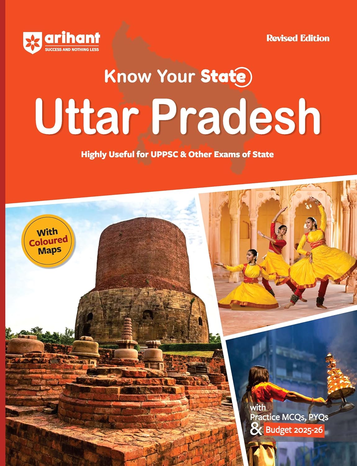 Arihant Know Your State Uttar Pradesh UPGK 2025-2026 With Coloured Maps English Medium Latest Revised Edition