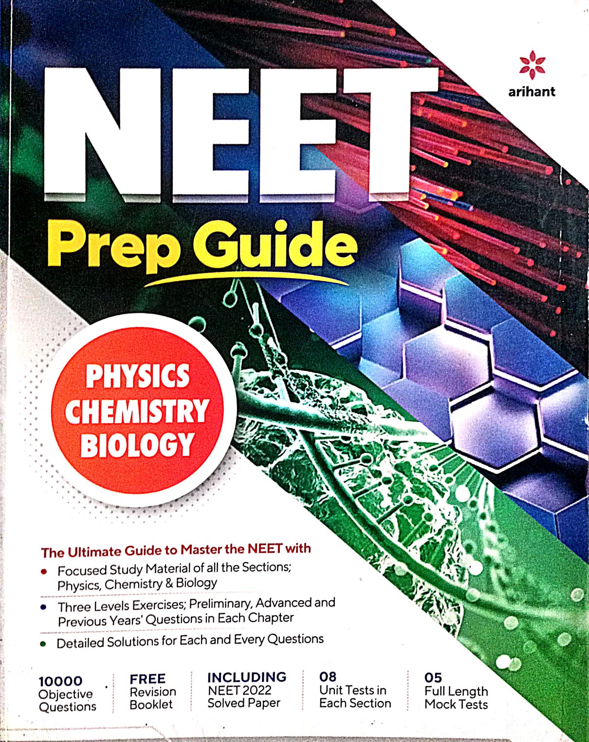 Arihant NEET Exam Prep Guide Physics Chemistry Biology With 8 Unit Tests and 5 Mock Tests Book English Medium