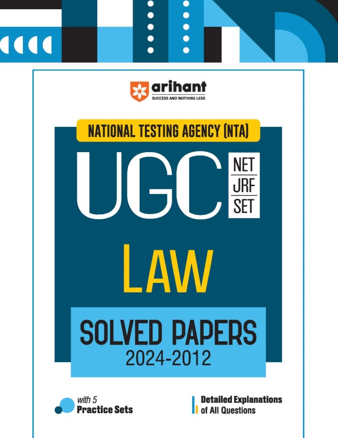Arihant NTA UGC NET JRF SET Law Solved Papers 2024 to 2012 with 5 Practice Sets English Medium