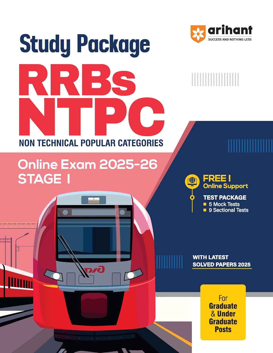 Arihant RRBs NTPC 2025-2026 Stage-I Online Exam Guide Complete Coverage With Solved Papers 2025 English Medium