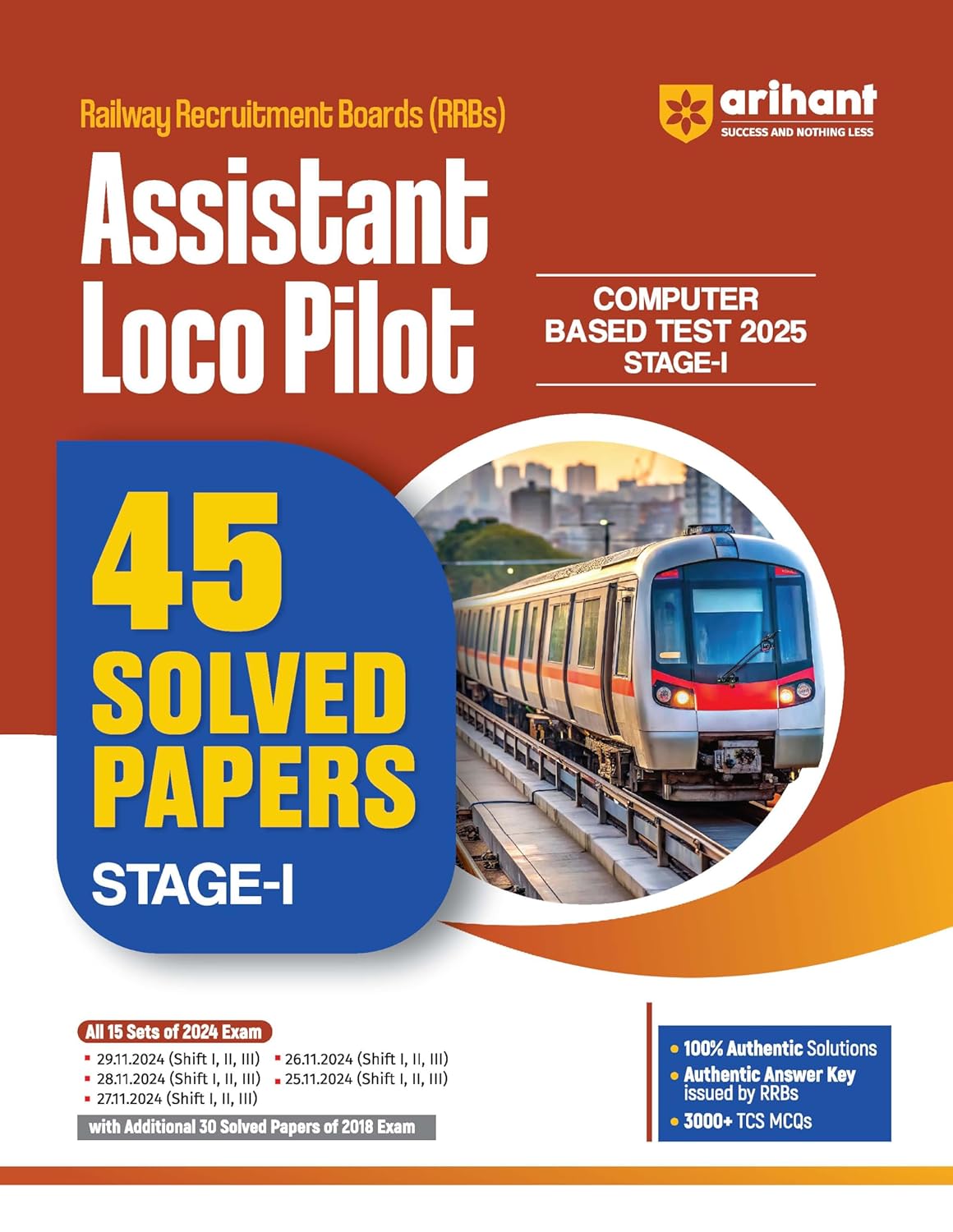 Arihant Railway Recruitment Boards RRBs Assistant Loco Pilot Stage 1 45 Solved Papers English Medium