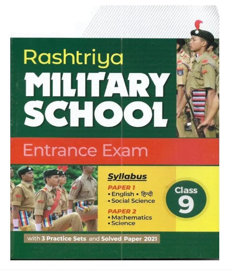 Arihant Rashtriya Military School Class 9 Entrance Exam Book with 3 Practice Sets and Solved Paper in English