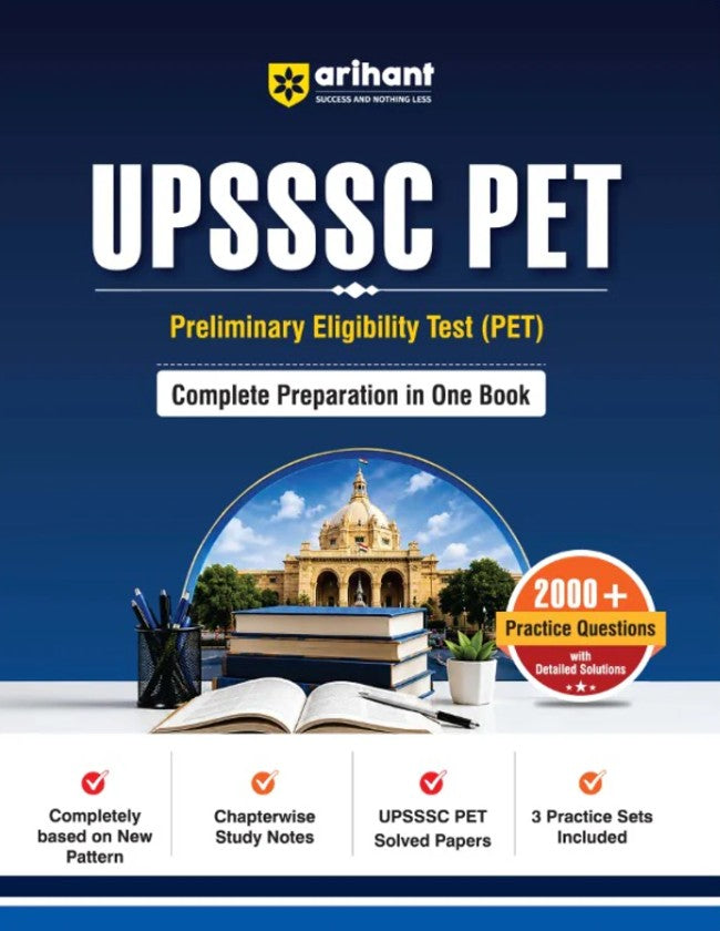 Arihant UPSSSC PET 2026 Complete Preparation Guide with Chapterwise Study Notes 2000+ Practice Questions with Detailed Solutions Previous Year Solved Papers and 3 Practice Sets Based on Latest Exam Pattern