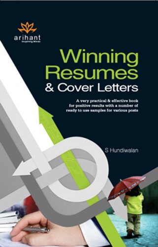 Arihant Winning Resumes And Cover Letters Book By S Hundiwalan Book English Medium