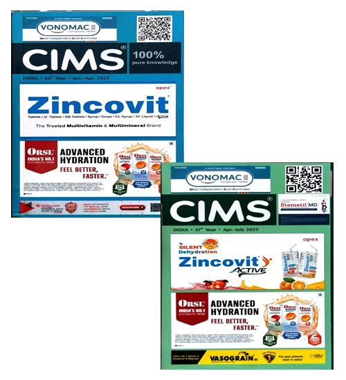 CIMS India January 2025-April 2025 and April 2025-July 2025 Year 46th and 47th Monthly Issue Combo Set of 2 Books