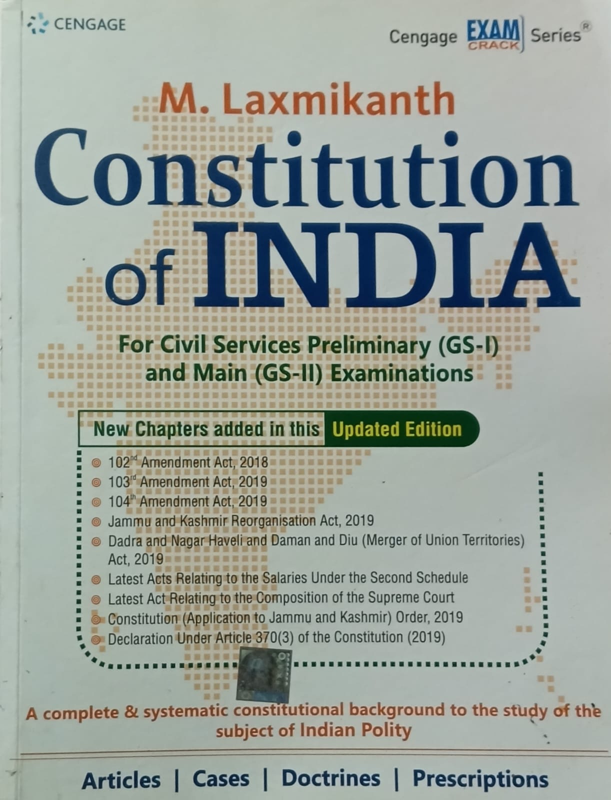 Cengage Constitution of India By M Laxmikanth English Medium Updated Edition