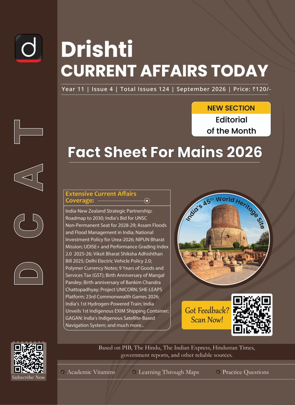 Drishti Current Affairs Today September 2026 English Monthly Magazine Fact Sheet for Mains 2026 Special Issue