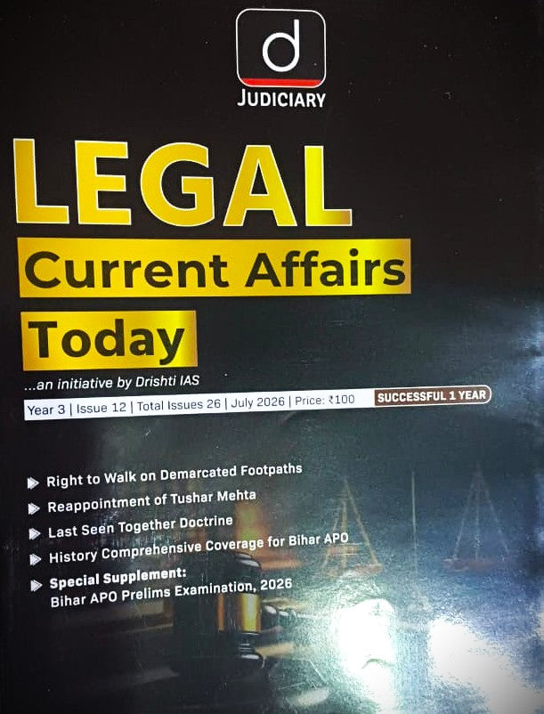 Drishti Judiciary Legal Current Affairs Today July 2026 English Monthly Magazine