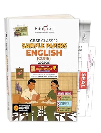 EduCart CBSE 2025-2026 Class 12 English Core Papers Step By Step Practice