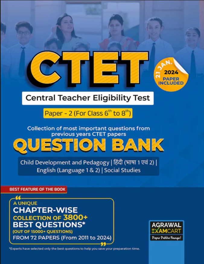 Examcart CTET 2026 Paper 2 Social Studies Social Sciences Class 6 To 8 Question Bank for 2026 Exam in English