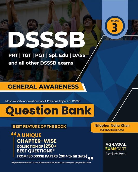 Examcart DSSSB General Awareness Question Bank | 1250+ PYQs