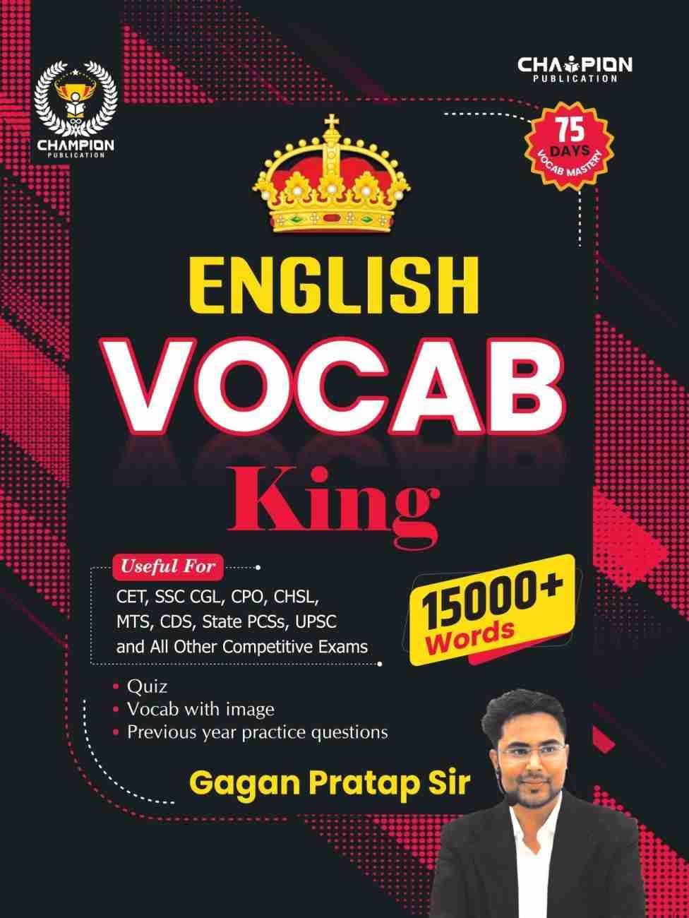 Gagan Pratap Sir English Vocab King 15000+ Words for All Competitive Exams