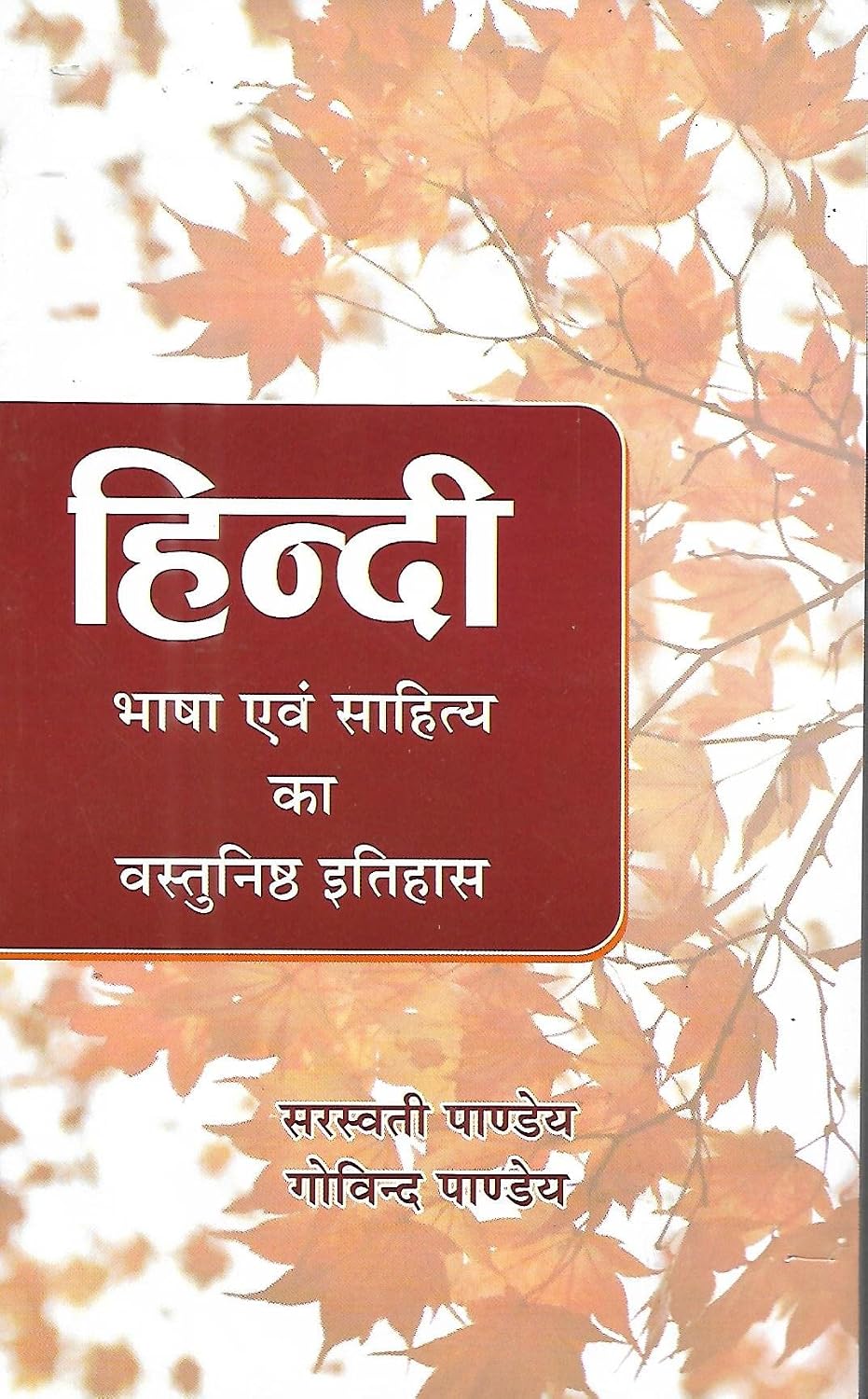 Hindi Bhasha Avam Sahitya Ka Vastunist Itihash By Saraswati Pandey Govind Pandey