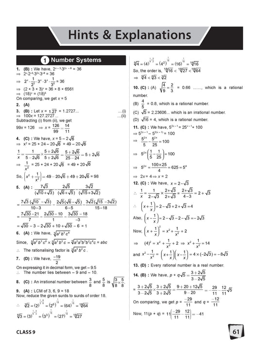 MTG Mathematics Class 9 International Mathematics Olympiad IMO Workbook 2026-27 Edition Latest Exam Pattern