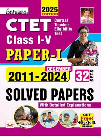 Kiran CTET Paper 1 Class 1 to 5 2011 to December 2024 Solved Papers 32 Sets English Medium K 5251