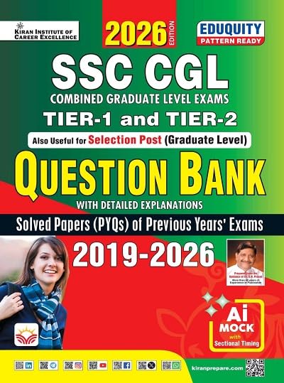 Kiran SSC CGL Question Bank Eduquity Based PYQs and Ai Enabled Full Length Online Mock Test with Sectional Timing English Medium K 6084