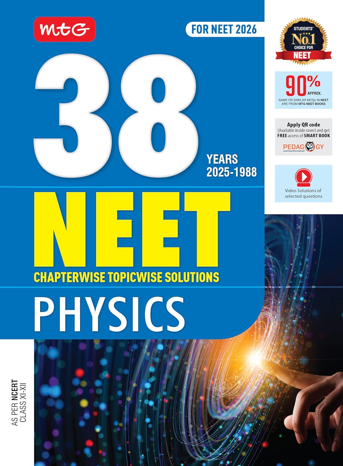 MTG 38 Years NEET Physics Previous Year Solved Question Papers PYQs Chapterwise Topicwise Solutions In English Medium For 2026 Exam