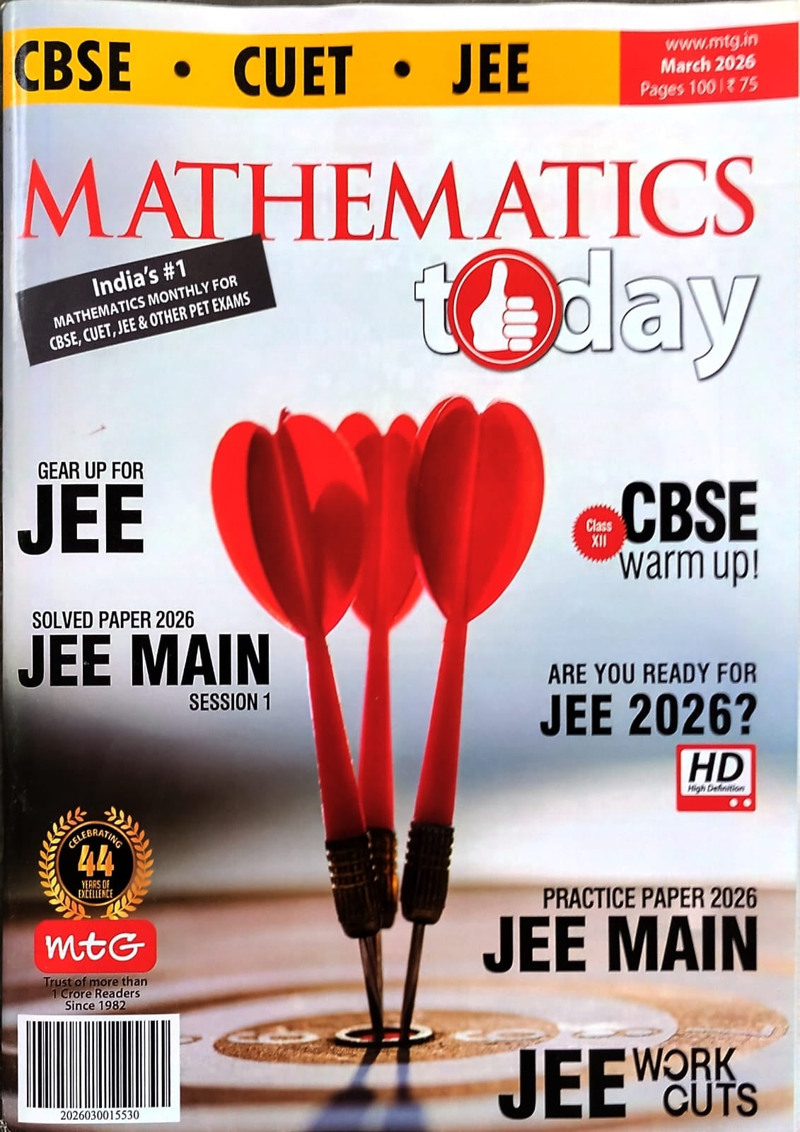 MTG Mathematics Today March 2026 English Monthly Magazine for CBSE CUET JEE Exams