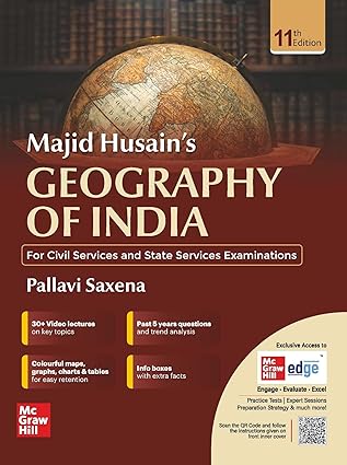 Mc Graw Hill Geography of India Colourful Maps Graphs Charts And Tables By Majid Husain and Pallavi Saxena 11 Edition English Medium