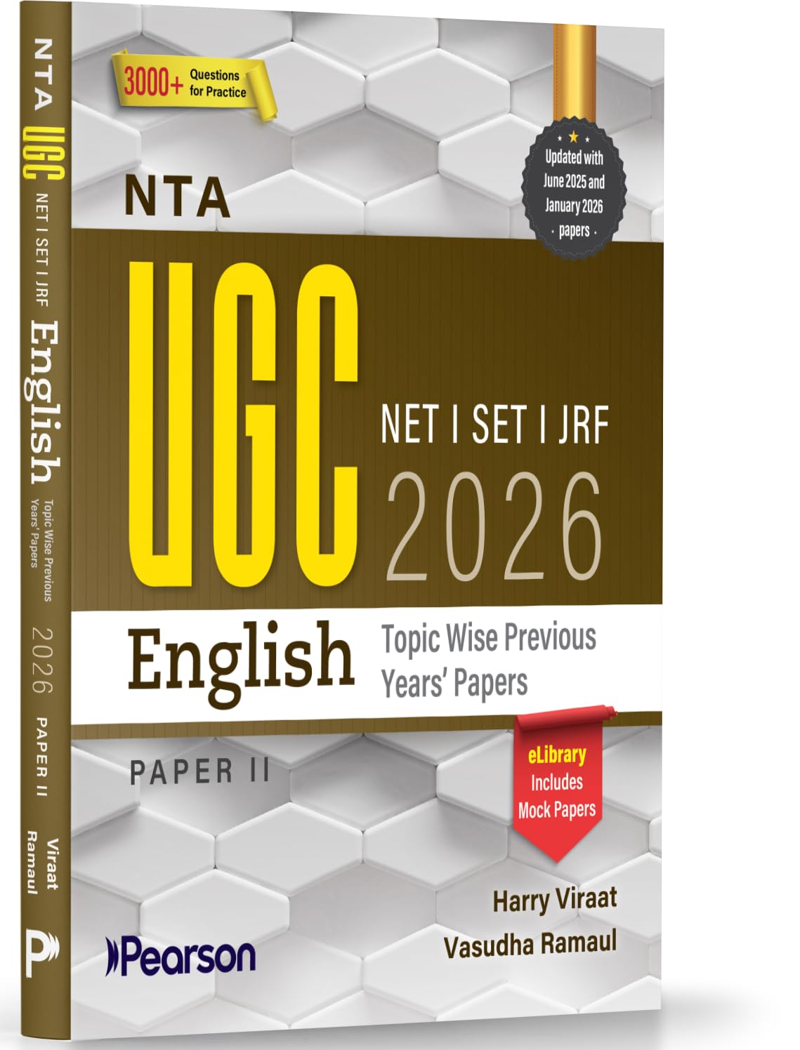 Pearson NTA UGC NET English Paper 2 Previous Years Papers For NET SET JRF Solved 2004 to 2026 PYQs Topic and Author-wise Literary Theory Criticism and Mock Tests UGC Preparation Series 2026