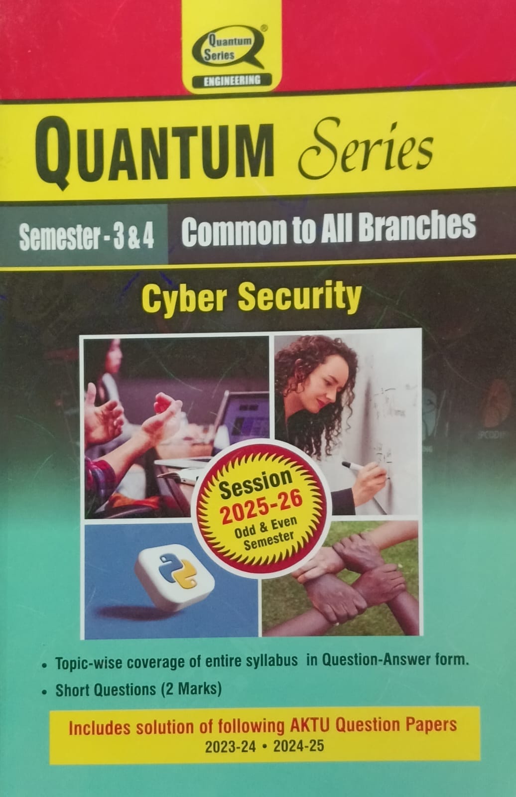 Quantum Series Cyber Security BCC301/BCC401 AKTU BTech Semester 3 and 4 Session 2025-2026 Common to All Branches
