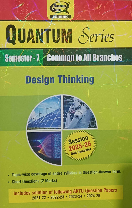 Quantum Series Design Thinking 2026 BOE077 AKTU B.Tech Semester 7 Session 2025-2026 Common to All Branches