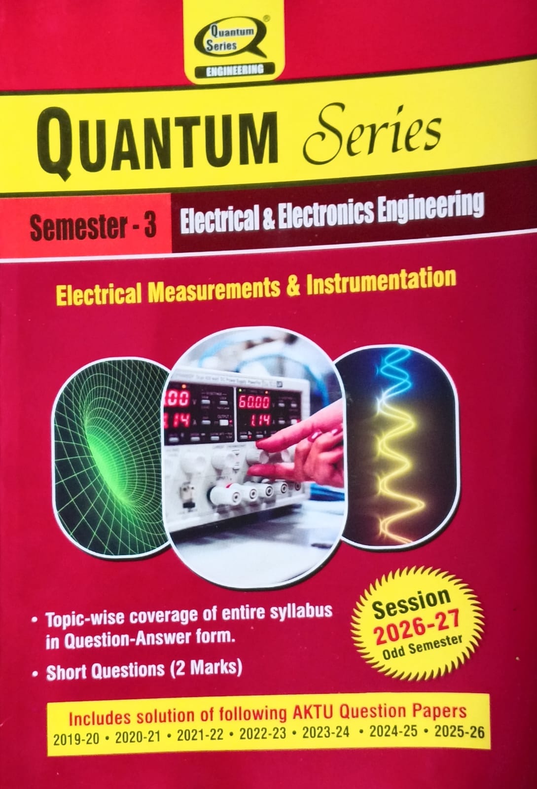 Quantum Series Electrical Measurements and Instrumentation BEE302 AKTU B.Tech Semester 3 Electrical and Electronics Engineering Session 2026-2027