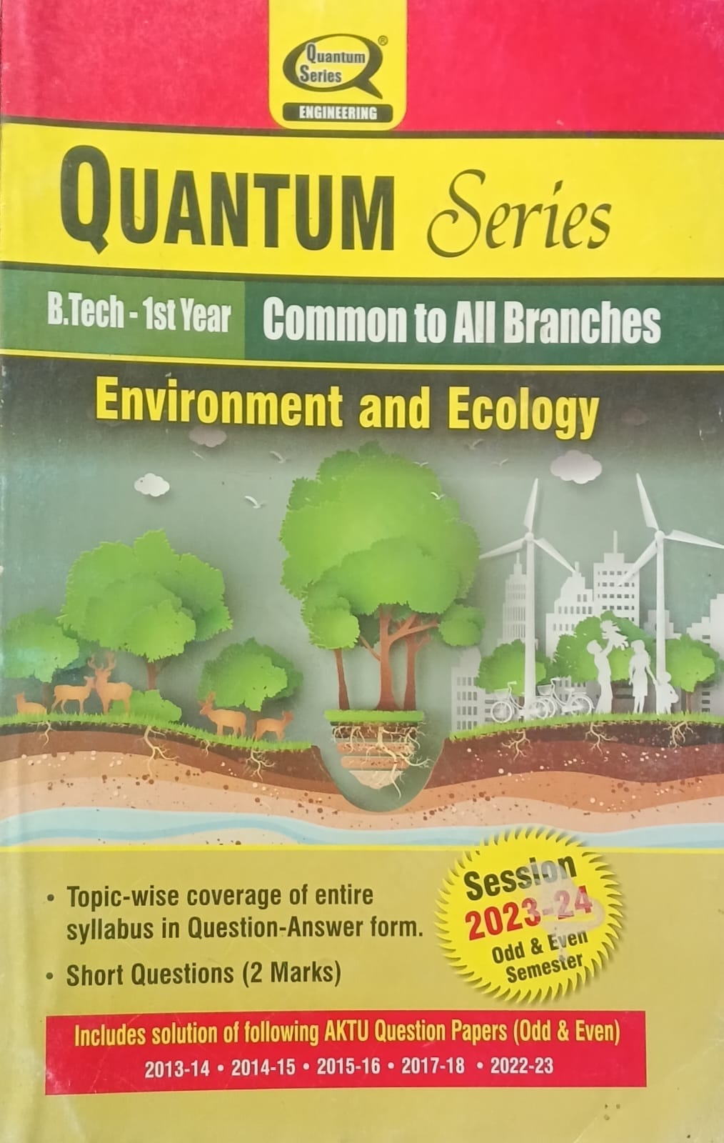 Quantum Series Environment and Ecology BAS104/BAS204 AKTU BTech 1st Year Common to All Branches Session 2023-2024