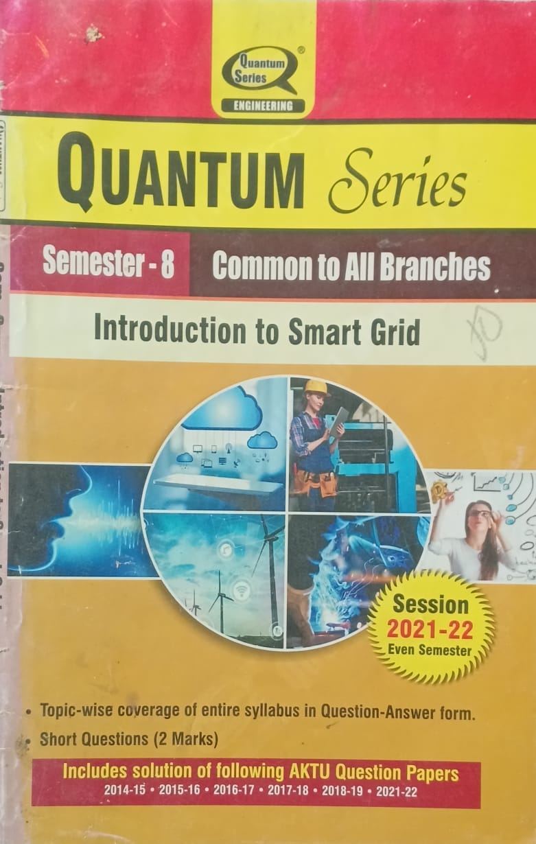 Quantum Series Introduction to Smart Grid KOE084 AKTU B.Tech Semester 8 Common to All Branches Session 2021-2022