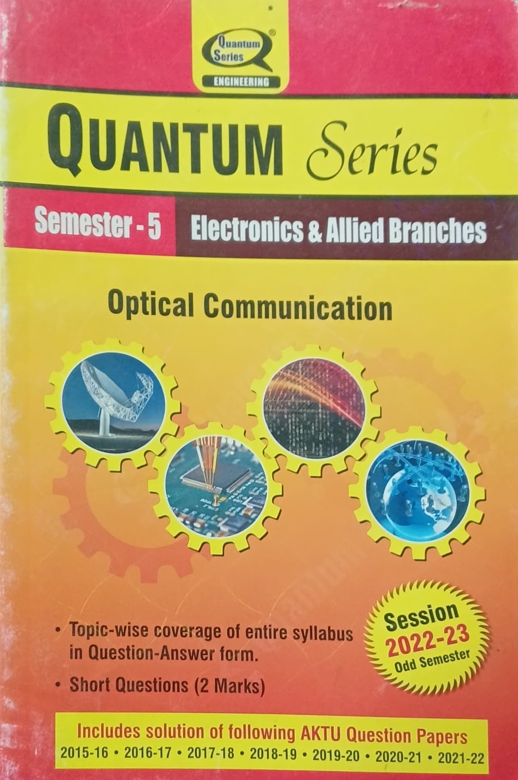 Quantum Series Optical Communication KEC058 AKTU B.Tech Semester 5 Electronics and Allied Branches Session 2022-2023